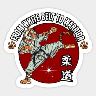 From white belt to warrior Sticker